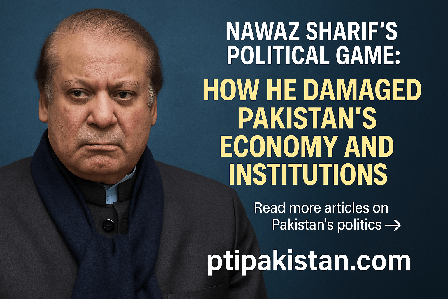 Nawaz Sharif’s Political Game – How He Damaged Pakistan’s Economy and Institutions – Featured on ptipakistan.com