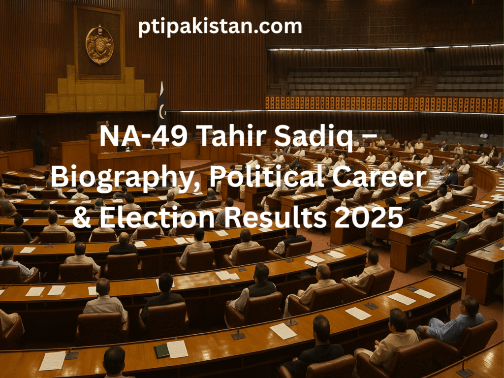 Tahir Sadiq NA-49 in Pakistan National Assembly during 2025 election coverage